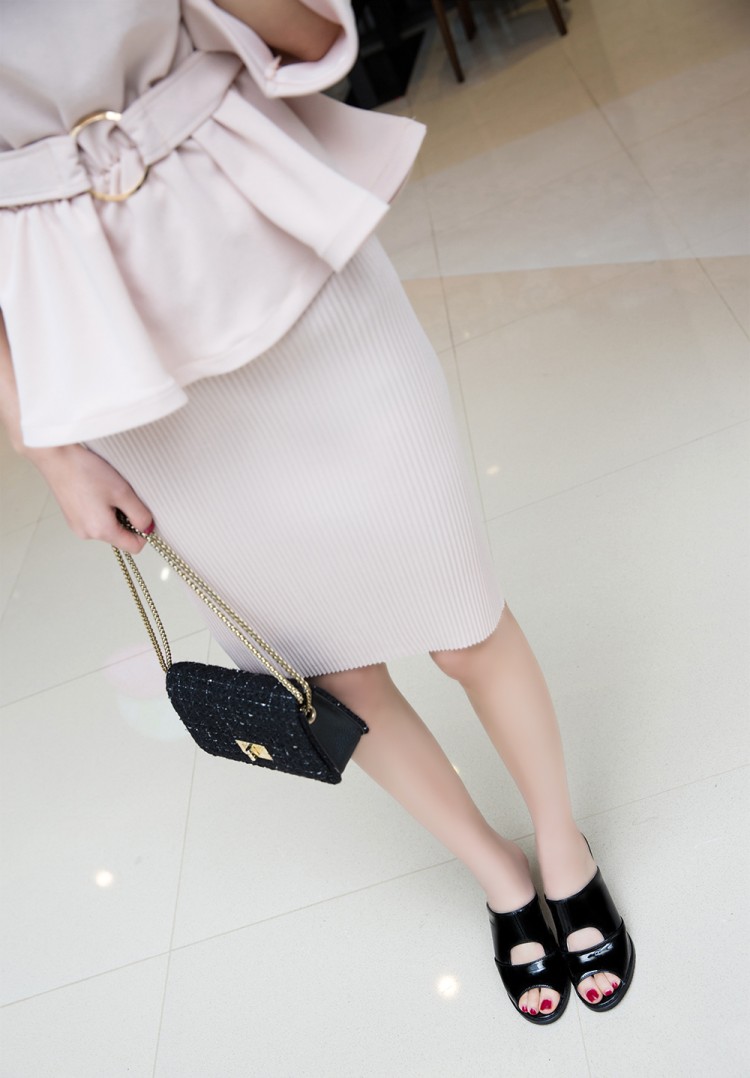 Women's High Heel Slide Slippers with Cutout Detail - Image 4