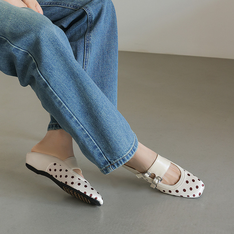 Women's Closed Toe Chunky Heel Slippers PU TPR Sole Summer 2026 - Image 5